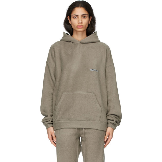 Photo: Essentials Taupe Polar Fleece Hoodie