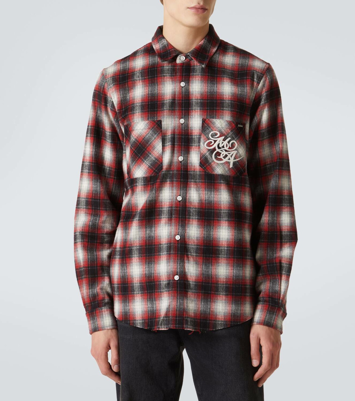 Amiri Swirl checked cotton flannel shirt