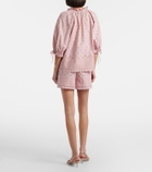 Valentino Embroidered cotton shorts