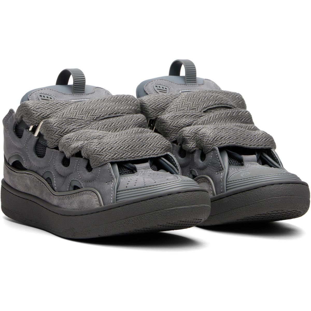 Lanvin Gray Monocolor Curb Sneakers
