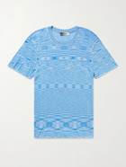 ISABEL MARANT - Achille Space-Dyed Stretch-Knit T-Shirt - Blue