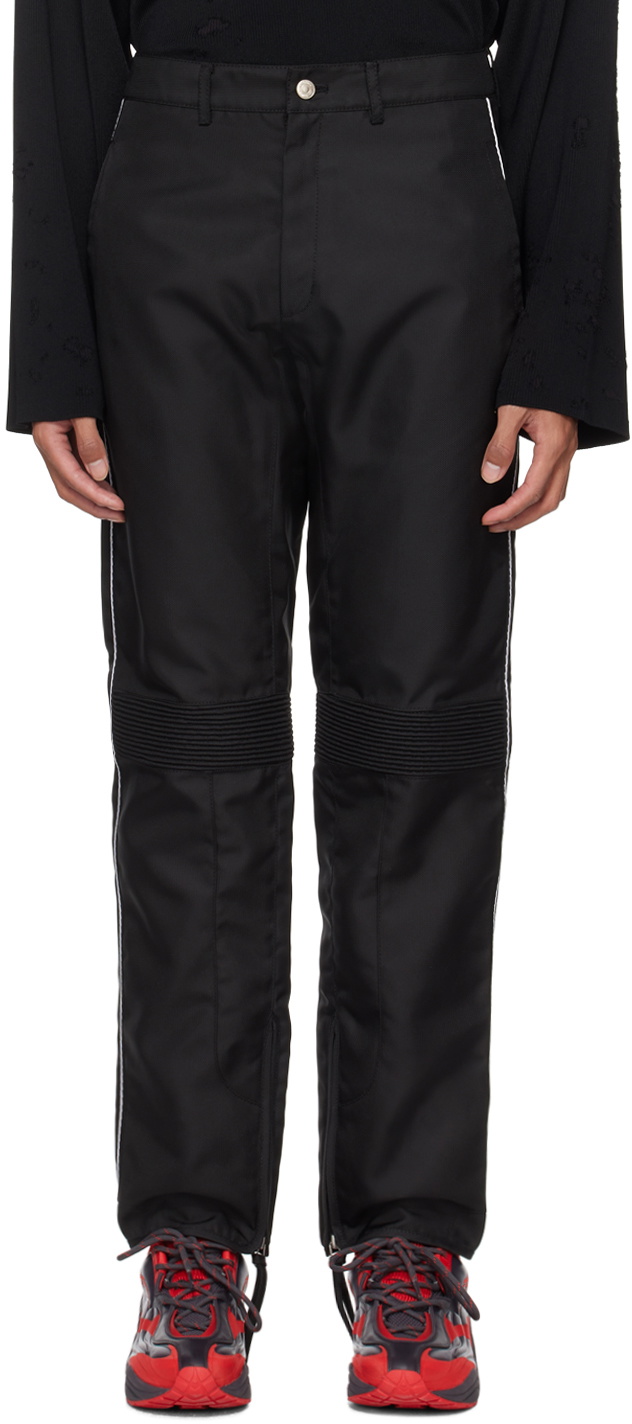 KANGHYUK Black Lock Stitched Trousers