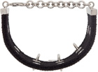 MM6 Maison Margiela Black Grommets Bracelet