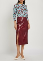 Alice + Olivia Carson Floral Print Stretch-cotton Cardigan Multicoloured