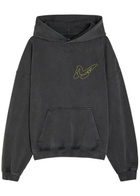 Picante Butterfly Hooded Cotton Sweatshirt Black