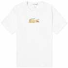 Comme des Garçons SHIRT Men's x Lacoste Large Croc Logo T-Shirt in White/Gold