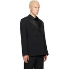 Ernest W. Baker Black Six Button Double Breasted Blazer
