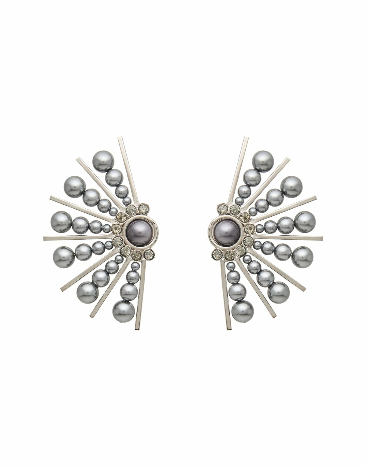 Alberta Ferretti Womens Earrings in Grey