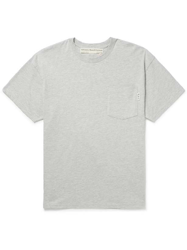 Photo: Abc. 123. - Webbing-Trimmed Cotton-Jersey T-Shirt - Gray