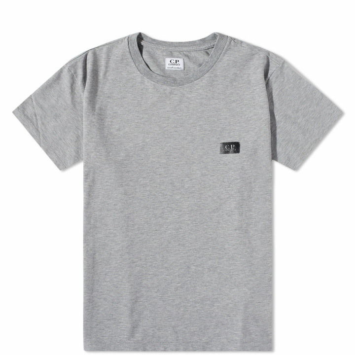 Photo: C.P. Company Undersixteen Women's Small Logo Tee in Grey Melange
