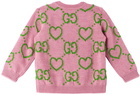 Gucci Baby Pink GG Hearts Sweater