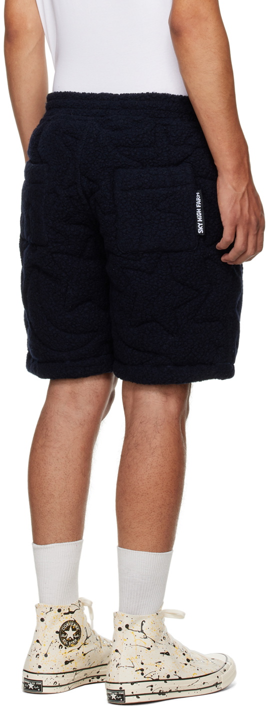 Sky High Farm Workwear Navy Quilted Shorts