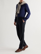 Rubinacci - Genny Slim-Fit Tapered Wool-Flannel Trousers - Blue