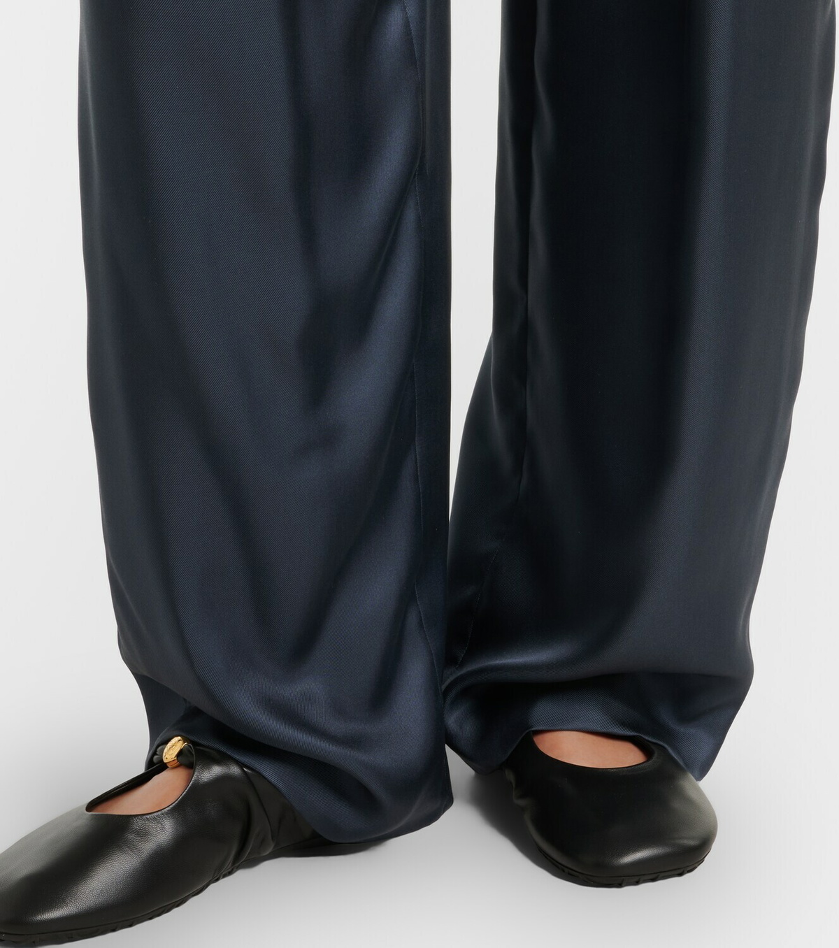 Loewe Logo silk wide-leg pants