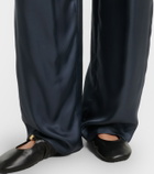 Loewe Logo silk wide-leg pants