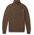 Loro Piana - Mélange Baby Cashmere Rollneck Sweater - Brown