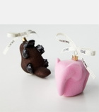 Loewe Elephant glitter glass ornament