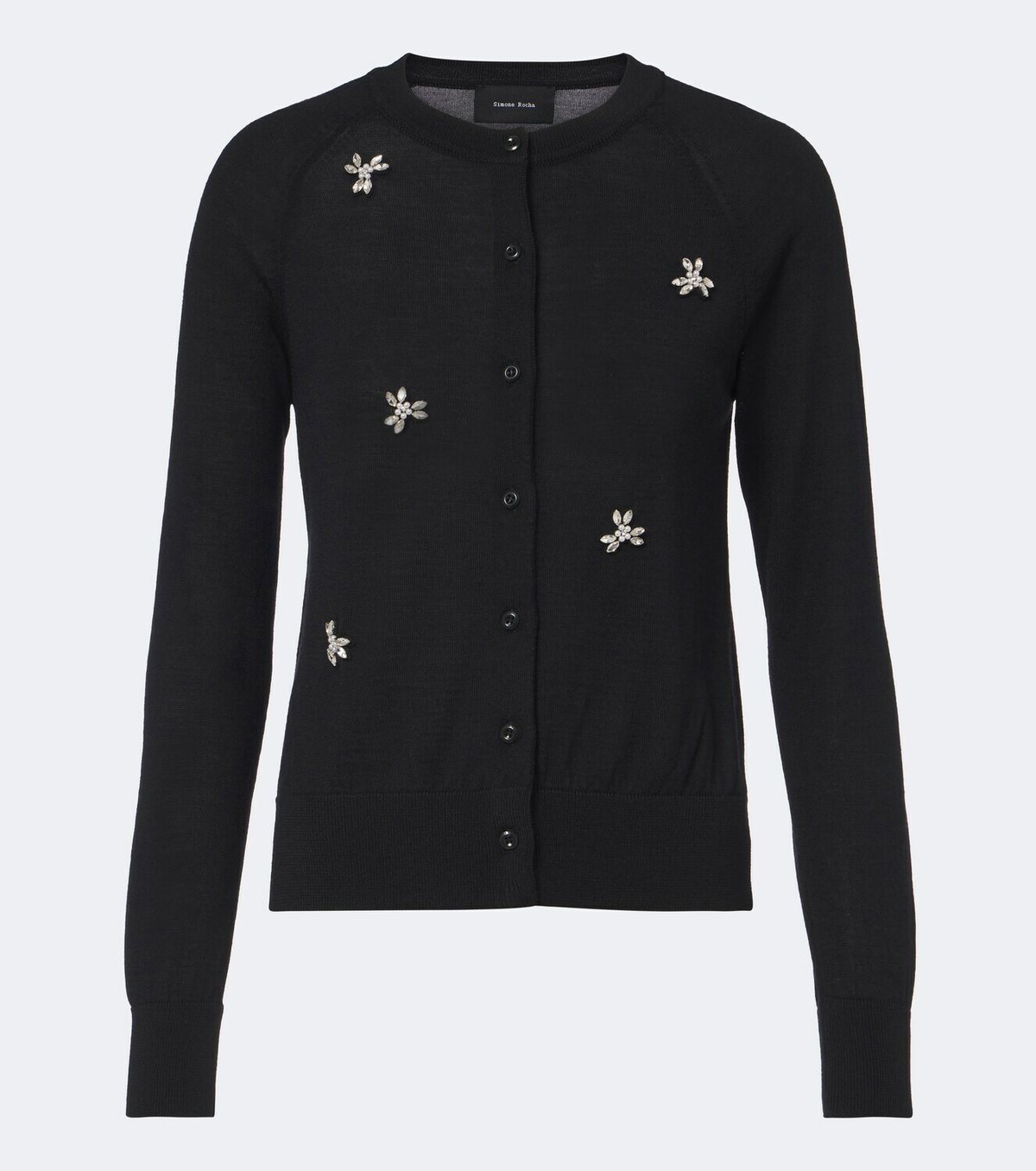 Simone Rocha Embellished wool and silk cardigan