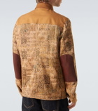 Junya Watanabe Leather-trimmed jacquard jacket