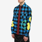 ICECREAM Men's Check Flannel Shirt in Blue Check