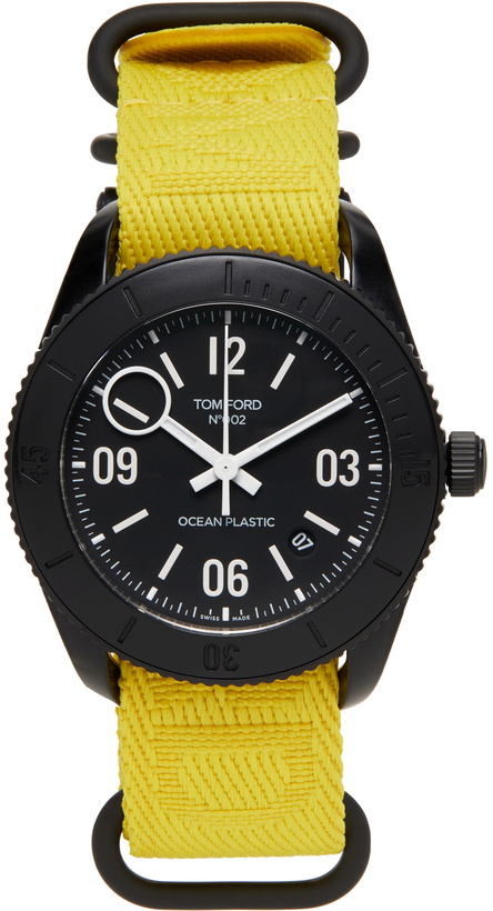 Photo: TOM FORD Yellow No.002 Ocean Plastic Sport Watch