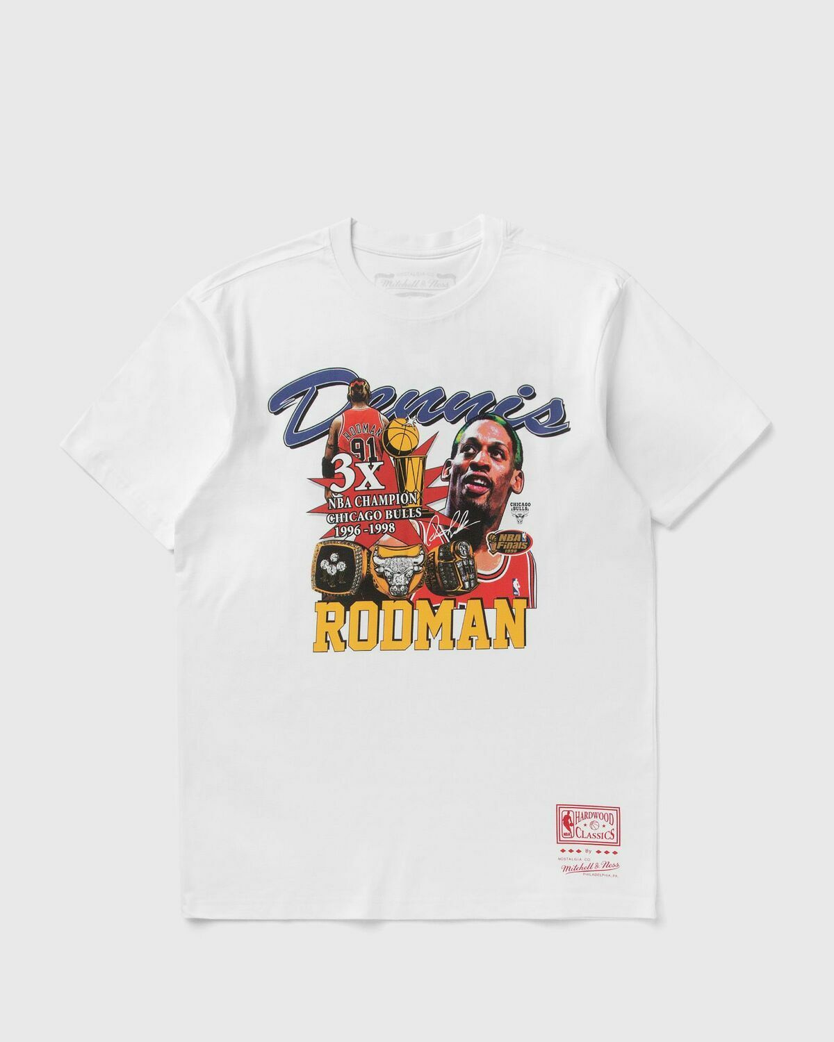 Mitchell & Ness NBA RINGS TEE CHICAGO BULLS DENNIS RODMAN White Mens Shortsleefe