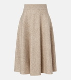 Loro Piana Cashmere, wool, and linen midi skirt