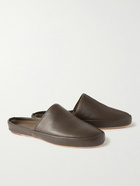 Mulo - Full-Grain Leather Slippers - Brown