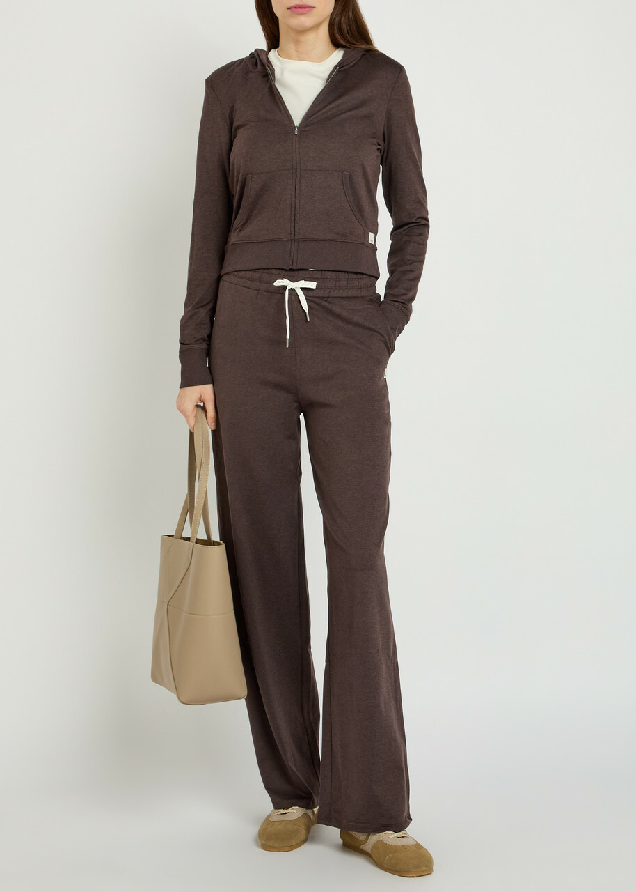 Vuori Halo Mini Hooded Stretch-jersey Sweatshirt Mauve