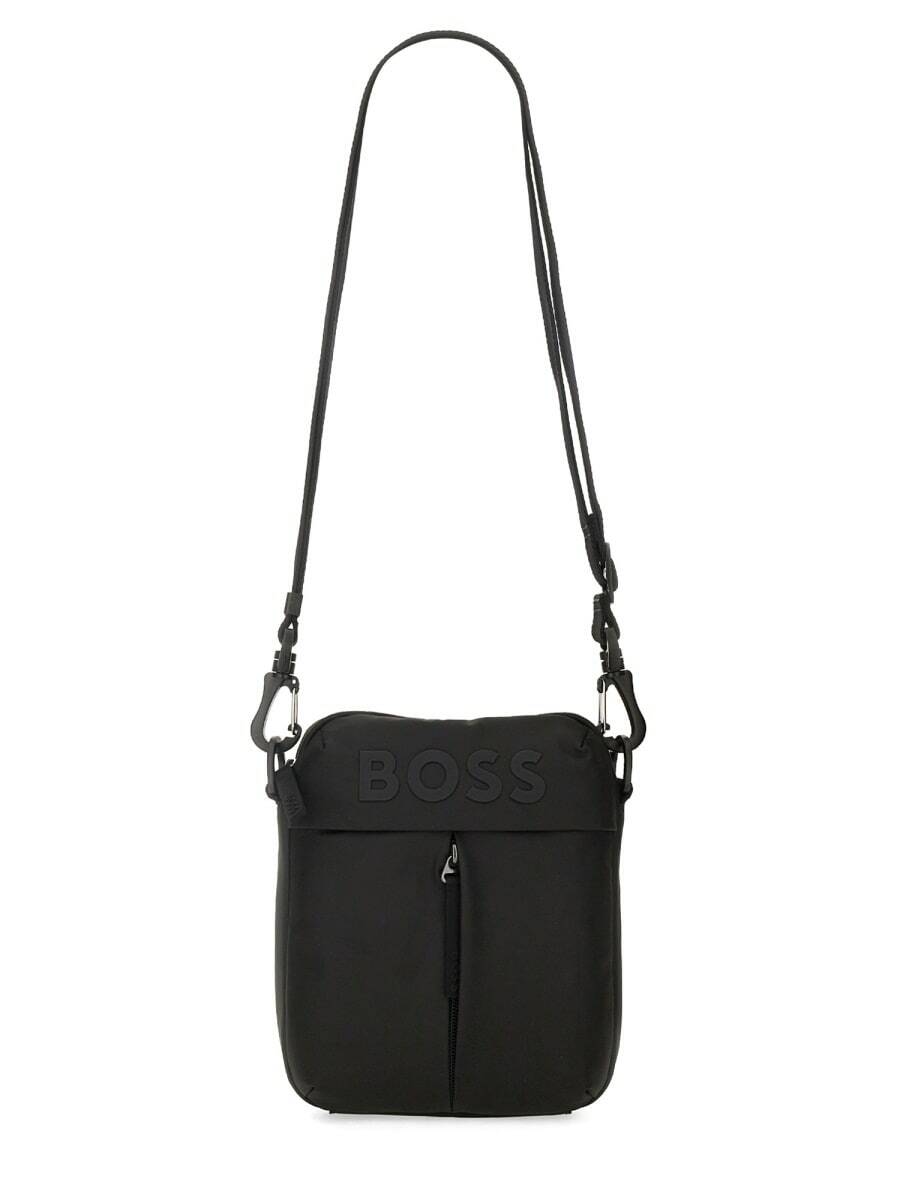 【送料&関税込】Hugo Boss Logo Debossed Zip-up Messenger Bag Hugo Boss Logo Debossed Zip-up Messenger Bag Hugo Boss