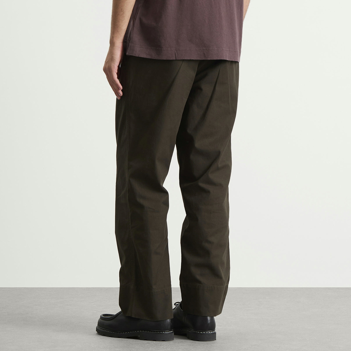 MHL by Margaret Howell Men's Wide Waistband Trousers in Cedar