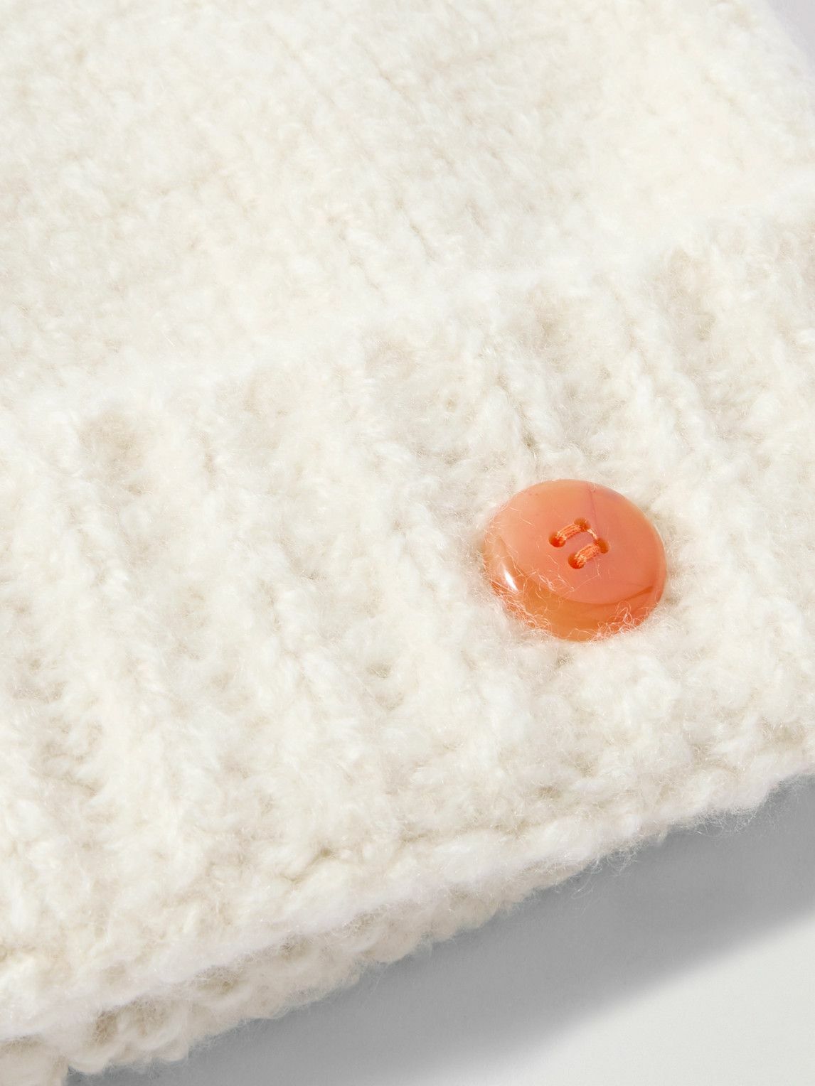 God's True Cashmere - Wind Ribbed Button-Embellished Cashmere Beanie