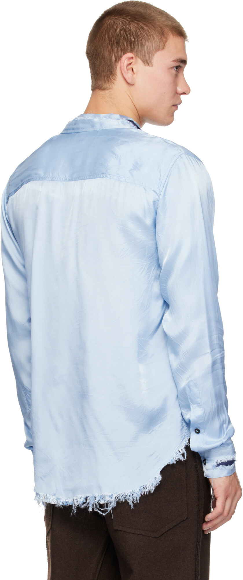 Edward Cuming Blue Simple Scratch Shirt