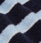OFFICINE GÉNÉRALE - Marco Striped Virgin Wool-Blend Sweater - Blue