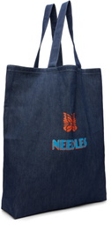 NEEDLES Navy Large Grocery Denim Tote