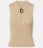 JW Anderson Ribbed-knit cotton-blend tank top