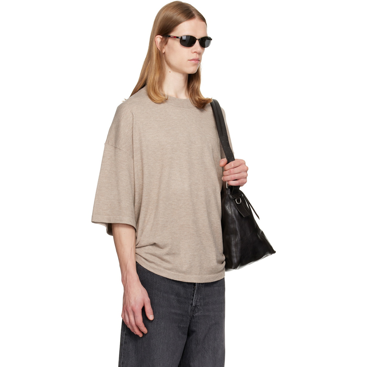 Fear of God ESSENTIALS Beige Soft Knit T-shirt