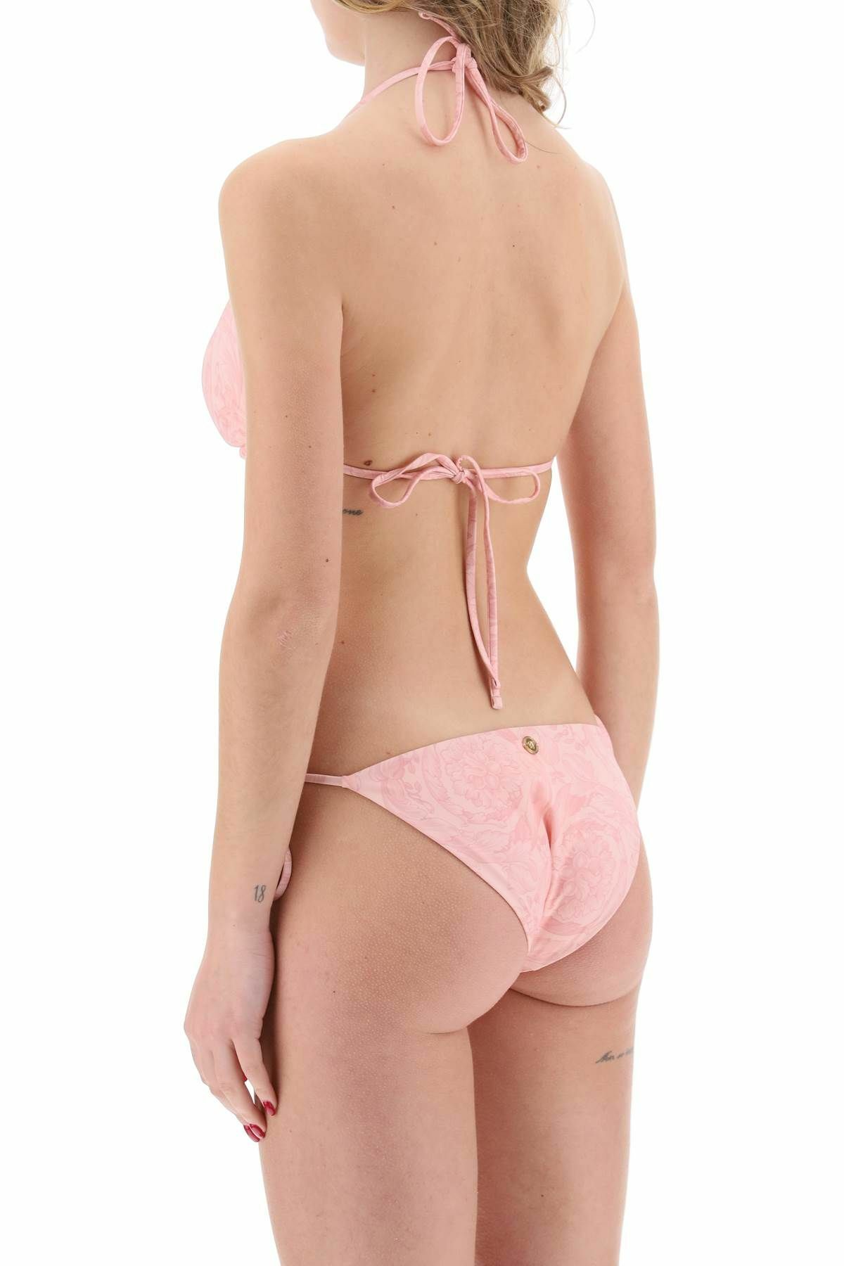 VERSACE baroque bikini top Pink
