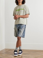 Neighborhood - ghost Printed Cotton-Jersey T-Shirt - Green