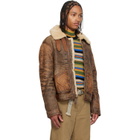 Polo Ralph Lauren Brown Shearling Bomber Jacket
