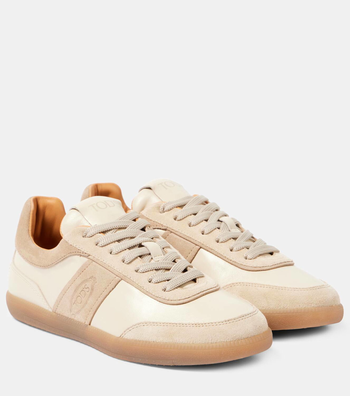 ☆関税込み☆【TOD'S】Tabs suede-trimmed leather sneakers Tod's Tabs suede-trimmed leather sneakers Tod's