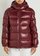 Moncler Maire Padded Hooded Laqué Nylon Jacket Red