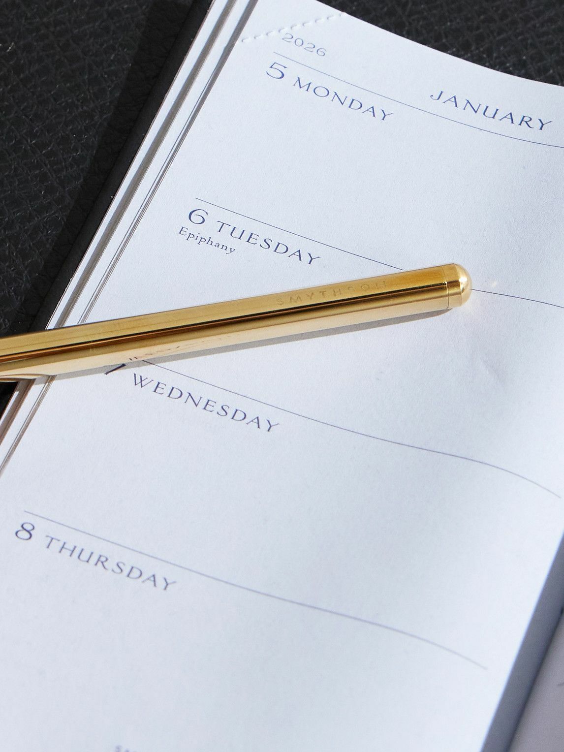 Smythson - Panama Cross-Grain Leather 2026 Weekly Diary with Pencil
