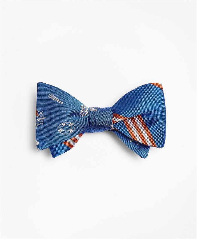 Photo: Brooks Brothers Men's Nautical with Stripe Reversible Bow Tie | Blue
