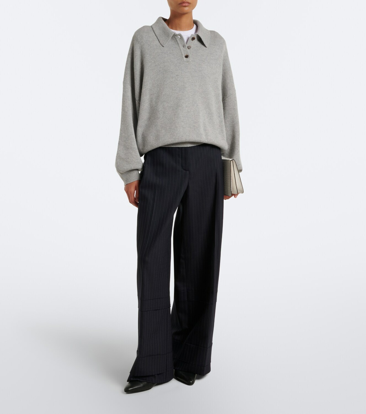 Lisa Yang Etta cashmere polo sweater