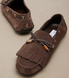 Jimmy Choo Manon fringed suede boat shoes
