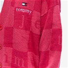 Tommy Jeans Men's Checkerboard Cardigan in Pink