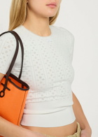JW Anderson Pointelle-knit top Off White