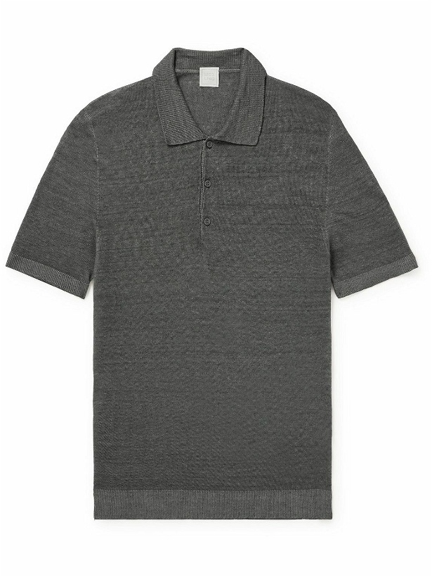 Photo: 120% - Linen Polo Shirt - Gray