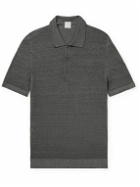 120% - Linen Polo Shirt - Gray